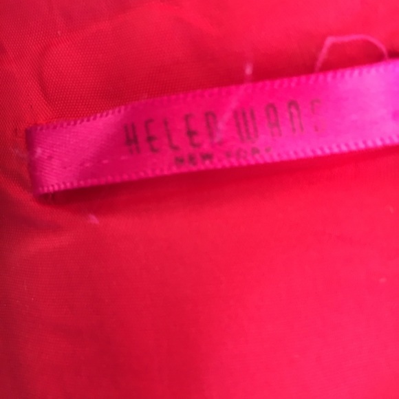 Vintage Y2K Helen Wang Semiformal Strapless Red Floral Shift Dress in Size 8 FUC - Picture 8 of 13